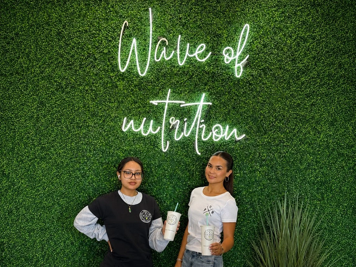 Pacific Coast Health Smoothie team at the Wave of Nutrition wall