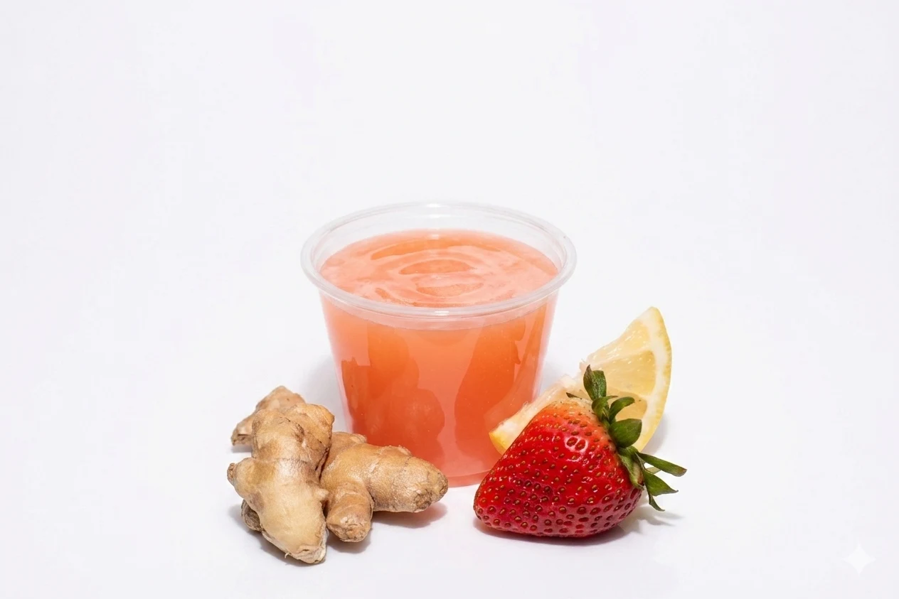 Berry Sour wellness shot - strawberry, lemon, ginger